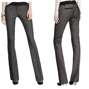 Express "The Columnist" Dress Pants Barely Boot Charcoal Gray Black Band Size 0S